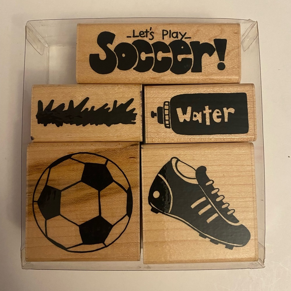 DOTS S267 Soccer Set rubber stamps